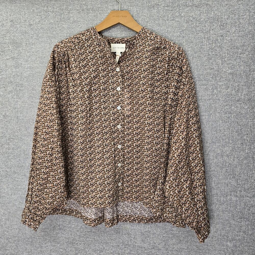 LAUDE THE LABEL CHESNUT FRANCOISE BLOUSE, SIZE XS/S, NWT